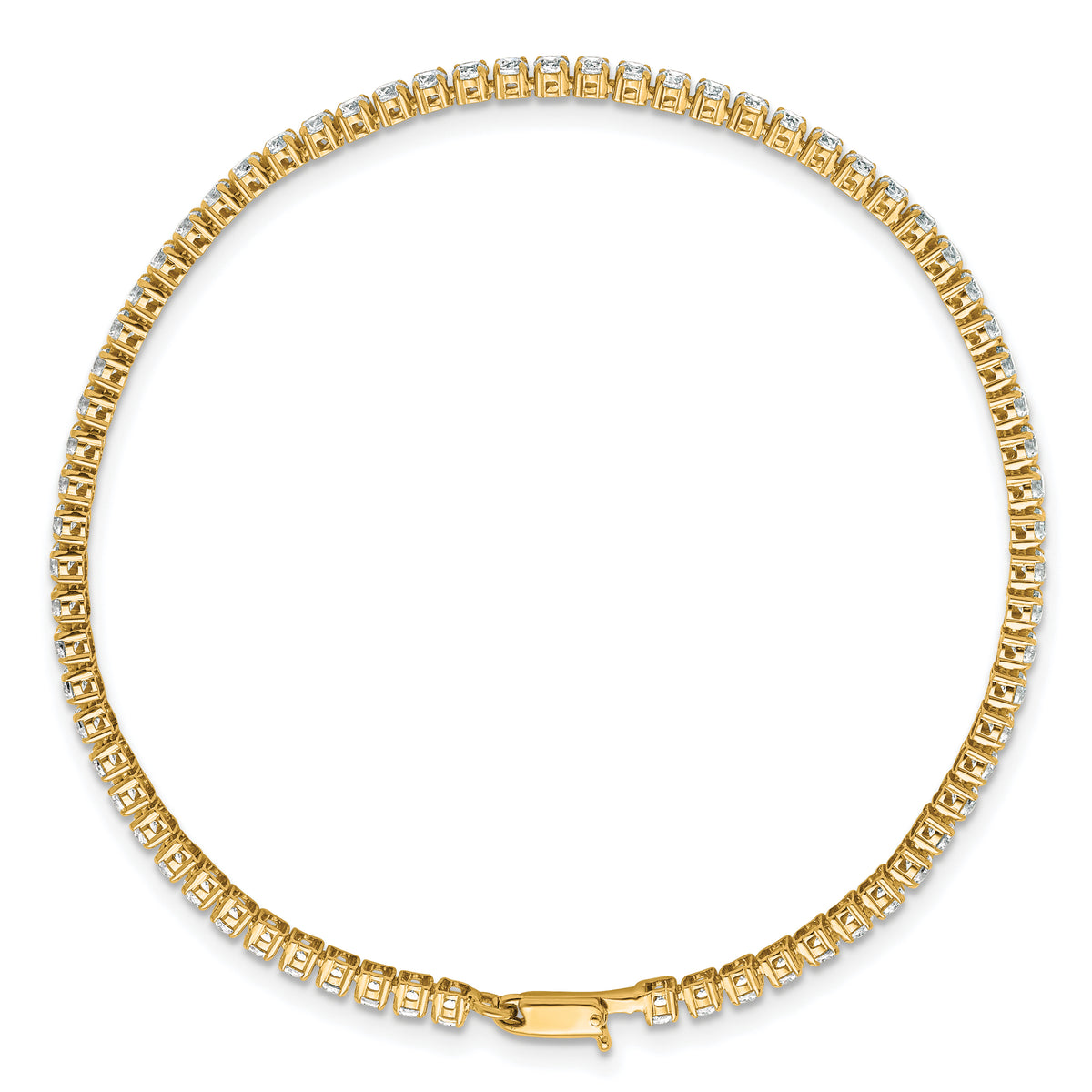 Lab Grown Diamond Tennis Bracelet - 14k Yellow Gold / 3-1/5 ctw. / Si Round