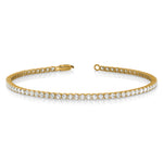 Lab Grown Diamond Tennis Bracelet - 14k Yellow Gold / 3-1/5 ctw. / Si Round
