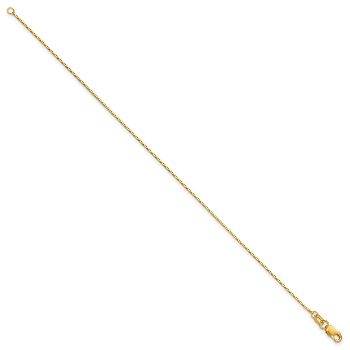 Gold (10K & 14K) Box Chain Bracelet - 14k Yellow Gold / 7 in / 0.7 mm