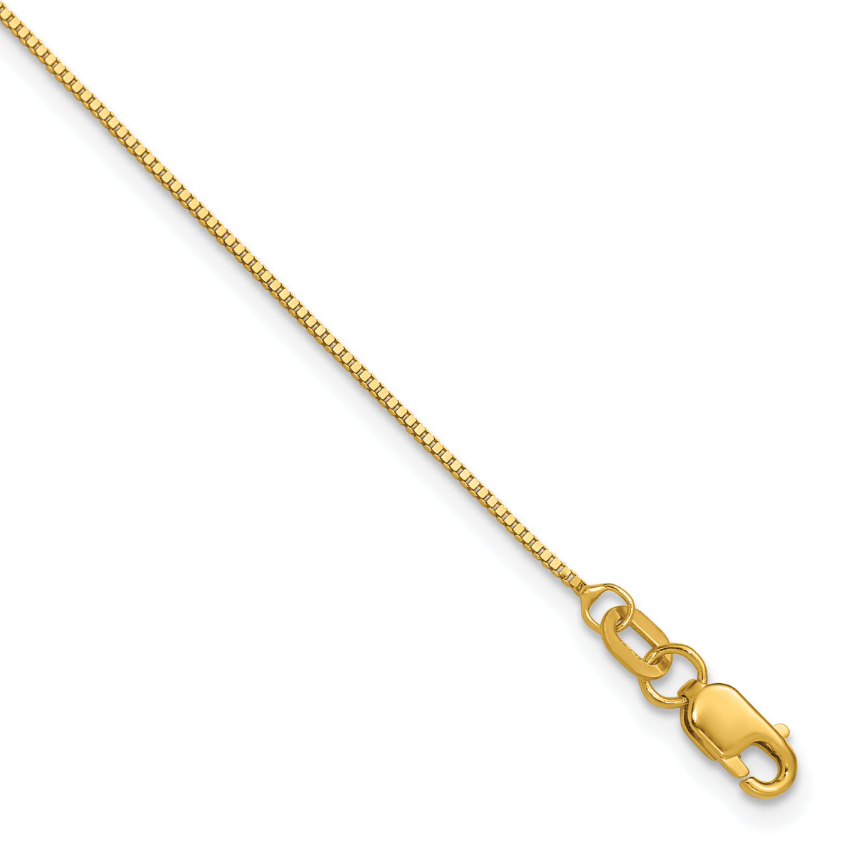 Gold (10K & 14K) Box Chain Bracelet - 14k Yellow Gold / 7 in / 0.7 mm