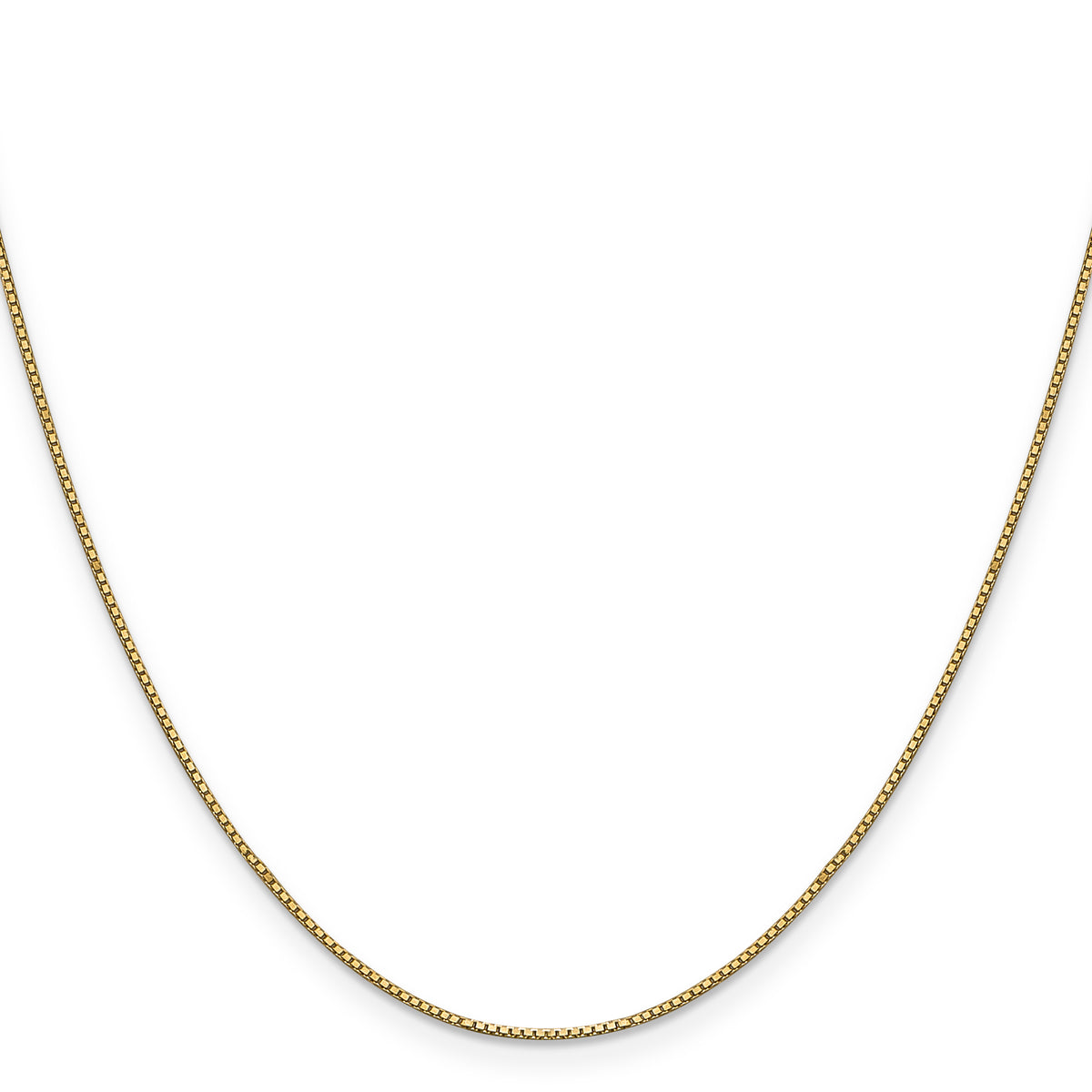 Gold (10K & 14K) Box Chain - 14k Yellow Gold / 14 in / 0.9 mm, Lobster