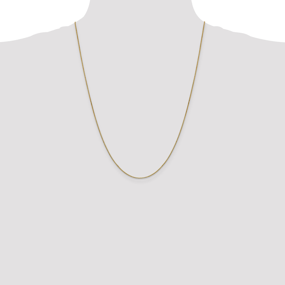 Gold (10K & 14K) Box Chain - 14k Yellow Gold / 24 in / 0.9 mm, Lobster