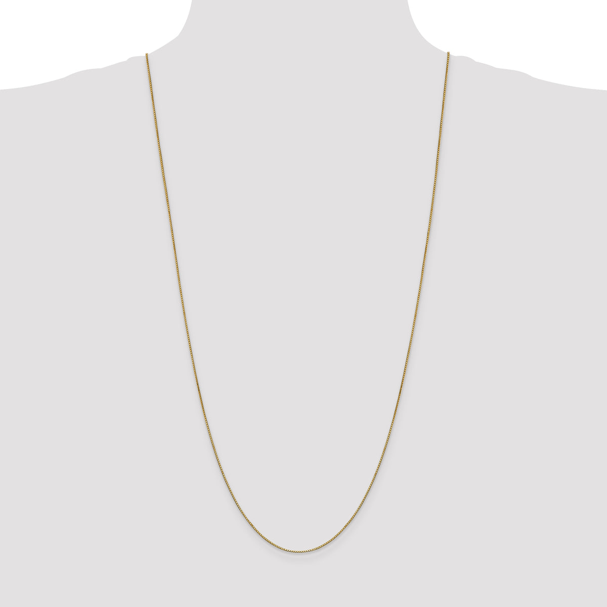 Gold (10K & 14K) Box Chain - 14k Yellow Gold / 30 in / 0.9 mm, Lobster
