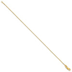Gold (10K & 14K) Box Chain Bracelet - 14k Yellow Gold / 7 in / 0.9 mm, Lobster