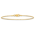 Gold (10K & 14K) Box Chain Bracelet - 14k Yellow Gold / 7 in / 0.9 mm, Lobster