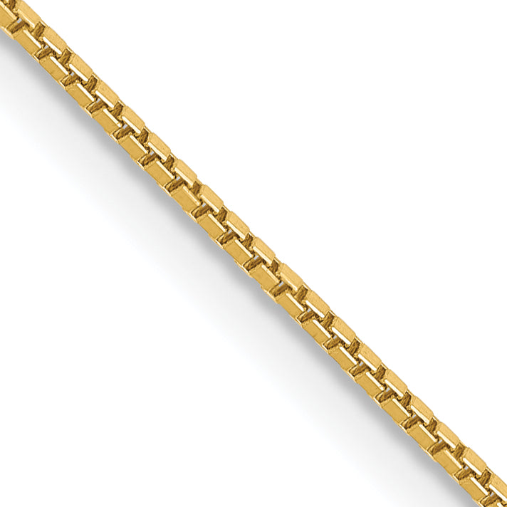 Gold (10K & 14K) Box Chain - 14k Yellow Gold / 14 in / 0.9 mm, Lobster