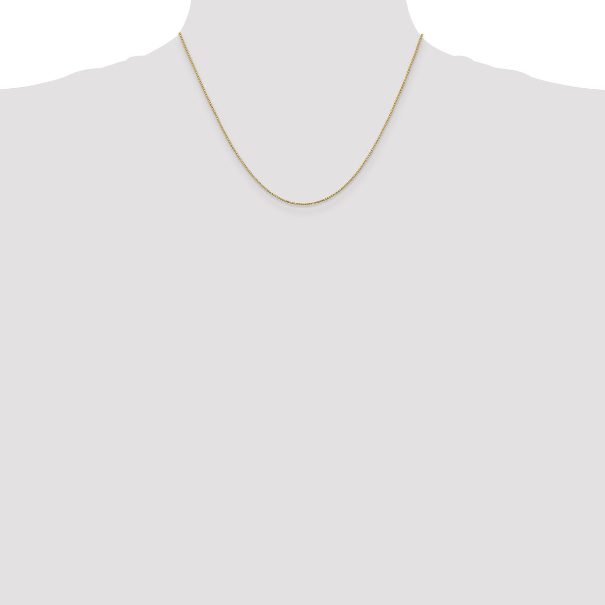 Gold (10K & 14K) Box Chain - 14k Yellow Gold / 18 in / 0.9 mm, Spring Ring