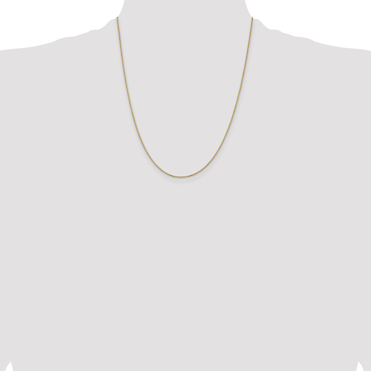 Gold (10K & 14K) Box Chain - 14k Yellow Gold / 22 in / 0.9 mm, Spring Ring
