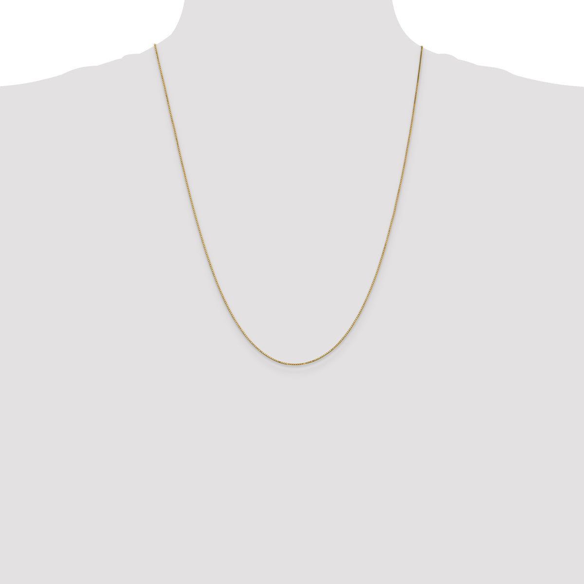 Gold (10K & 14K) Box Chain - 14k Yellow Gold / 24 in / 0.9 mm, Spring Ring
