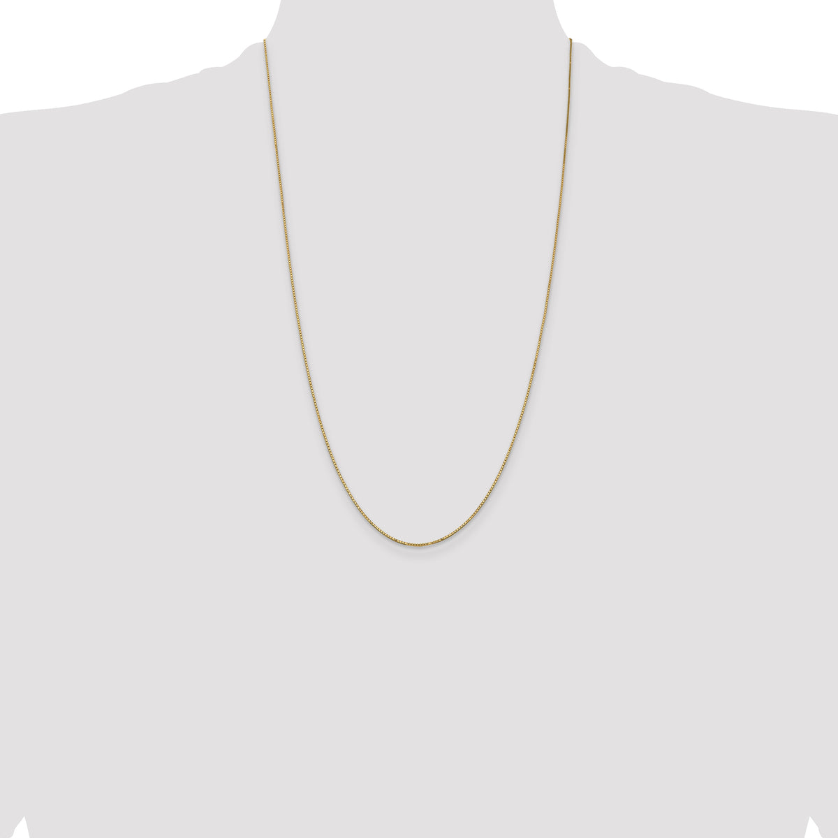 Gold (10K & 14K) Box Chain - 14k Yellow Gold / 26 in / 0.9 mm, Spring Ring