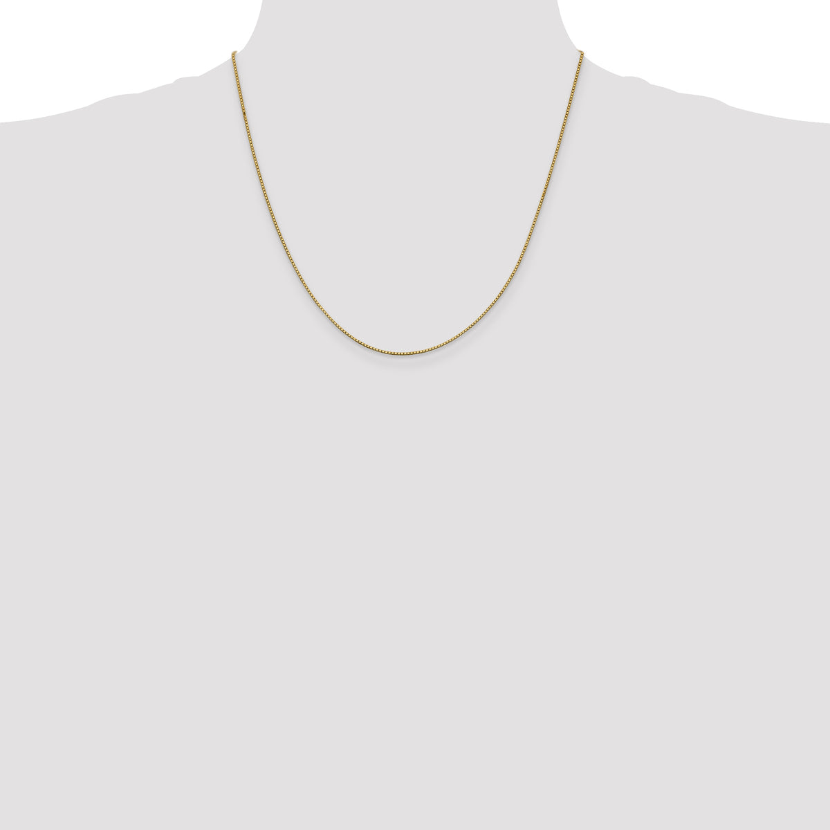 Gold (10K & 14K) Box Chain - 14k Yellow Gold / 24 in / 0.95 mm