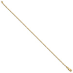 Gold (10K & 14K) Box Chain Anklet - 14k Yellow Gold / 9 in / 0.95 mm