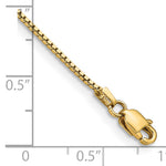 Gold (10K & 14K) Box Chain Anklet - 14k Yellow Gold / 9 in / 0.95 mm