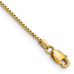Gold (10K & 14K) Box Chain Anklet - 14k Yellow Gold / 9 in / 0.95 mm