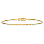Gold (10K & 14K) Box Chain Bracelet - 14k Yellow Gold / 7 in / 1 mm