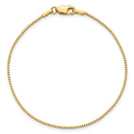 Gold (10K & 14K) Box Chain Bracelet - 14k Yellow Gold / 7 in / 1 mm