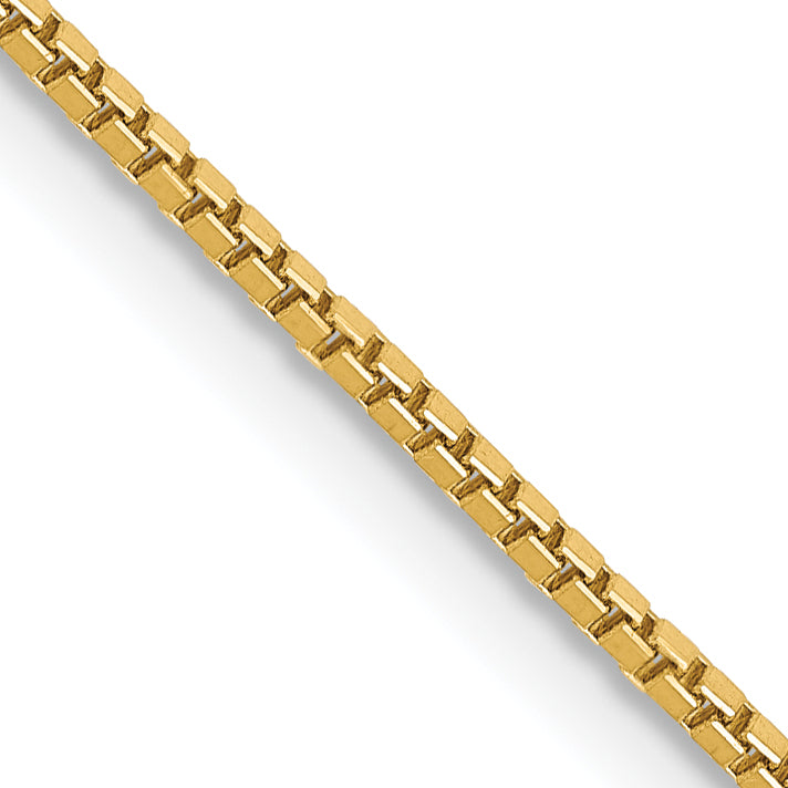 Gold (10K & 14K) Box Chain - 14k Yellow Gold / 14 in / 1 mm