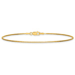 Gold (10K & 14K) Box Chain Anklet - 14k Yellow Gold / 9 in / 1.05 mm