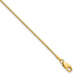 Gold (10K & 14K) Box Chain Anklet - 14k Yellow Gold / 9 in / 1.05 mm