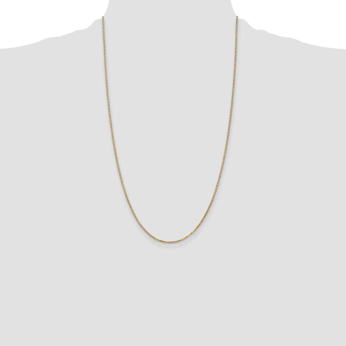Gold (10K & 14K) Box Chain - 14k Yellow Gold / 26 in / 1.3 mm