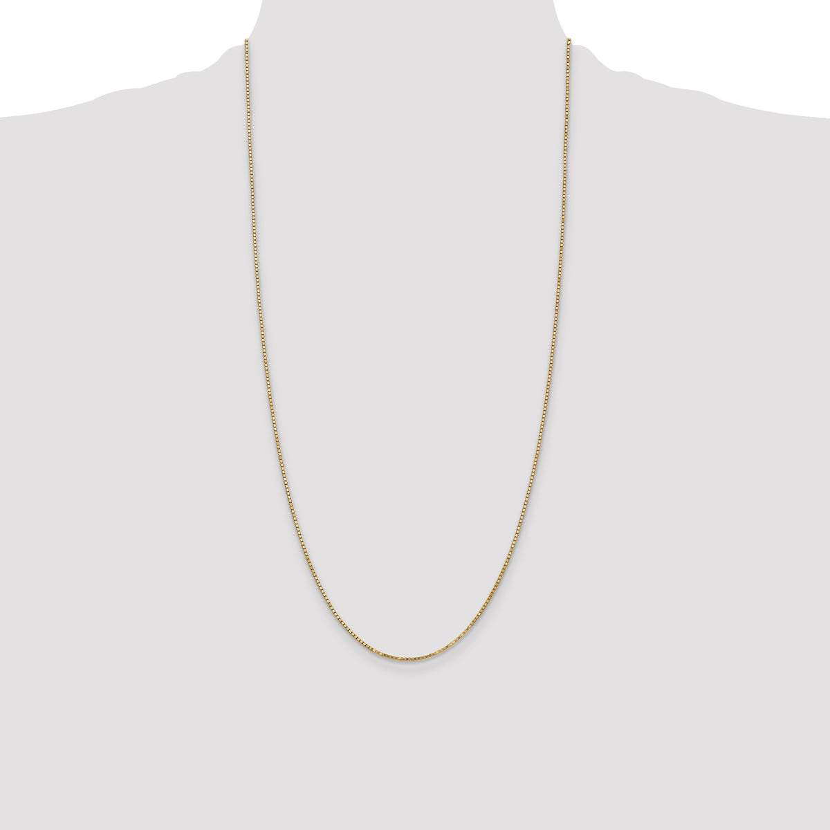Gold (10K & 14K) Box Chain - 14k Yellow Gold / 28 in / 1.3 mm