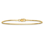 Gold (10K & 14K) Box Chain Bracelet - 14k Yellow Gold / 7 in / 1.3 mm