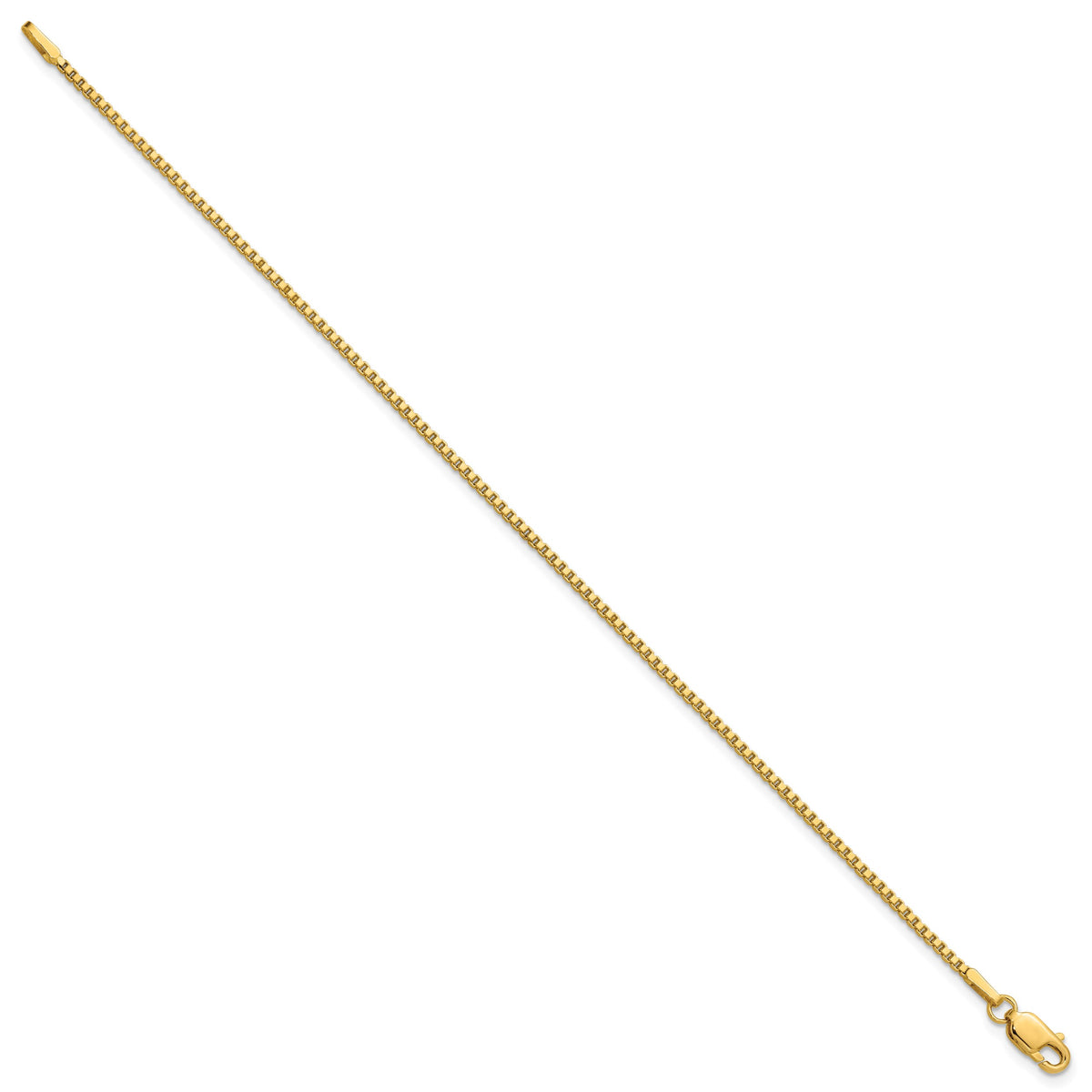 Gold (10K & 14K) Box Chain Bracelet - 14k Yellow Gold / 7 in / 1.5 mm