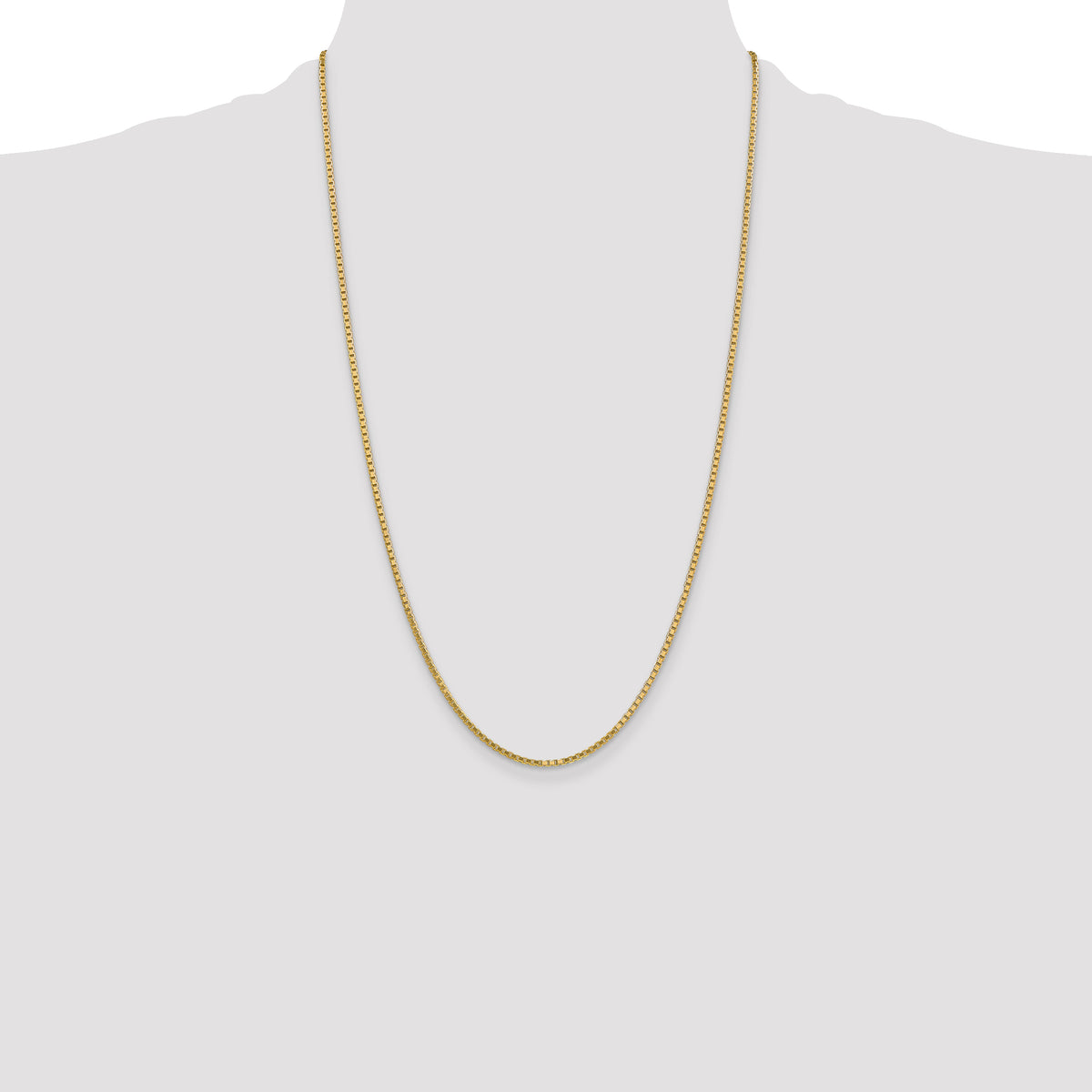 Gold (10K & 14K) Box Chain - 14k Yellow Gold / 26 in / 1.9 mm