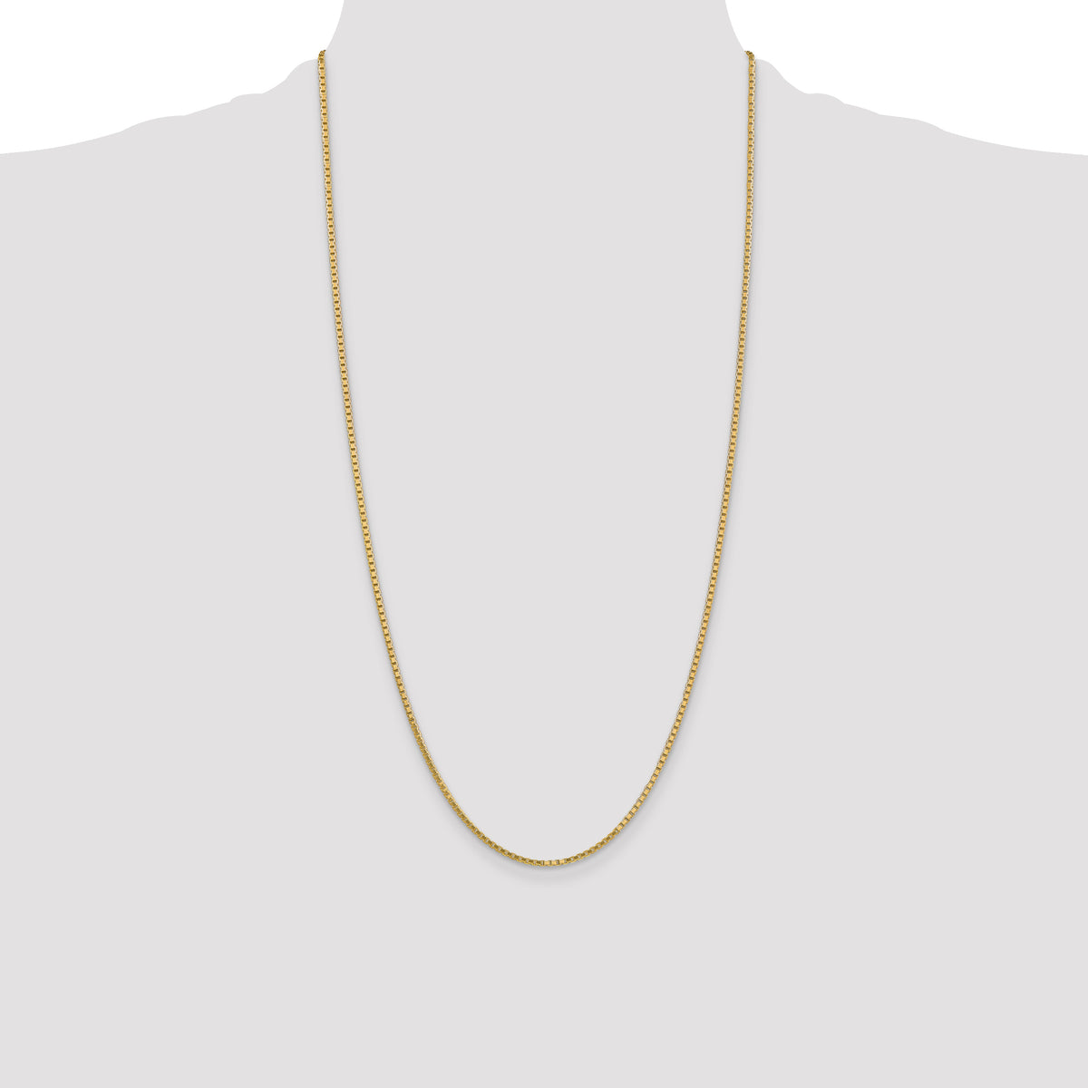 Gold (10K & 14K) Box Chain - 14k Yellow Gold / 28 in / 1.9 mm