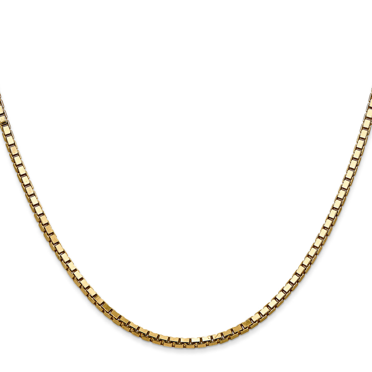 Gold (10K & 14K) Box Chain - 14k Yellow Gold / 18 in / 2.5 mm