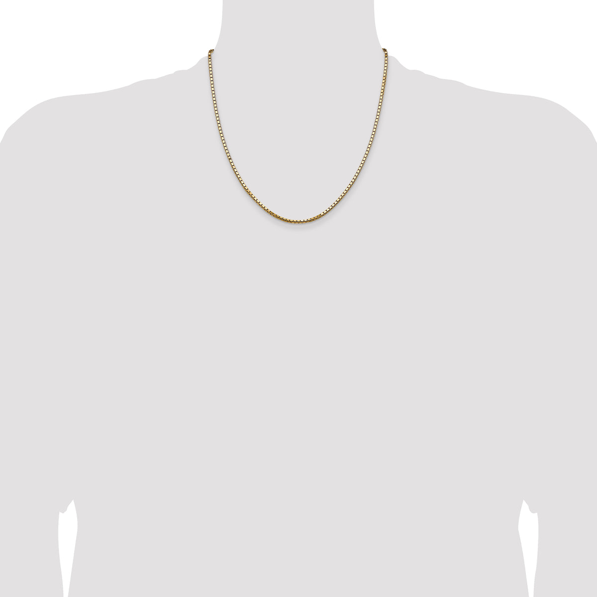 Gold (10K & 14K) Box Chain - 14k Yellow Gold / 20 in / 2.5 mm