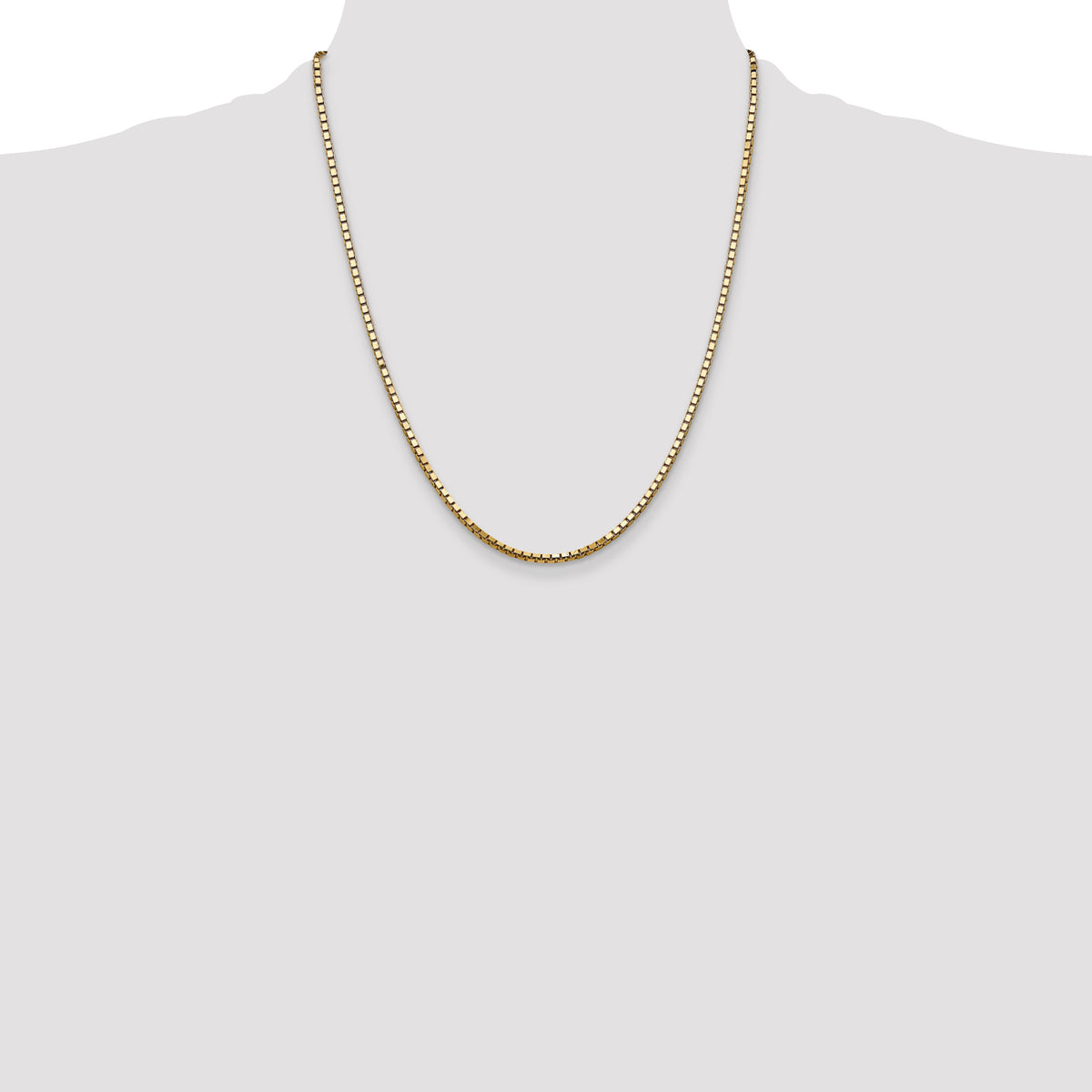 Gold (10K & 14K) Box Chain - 14k Yellow Gold / 22 in / 2.5 mm