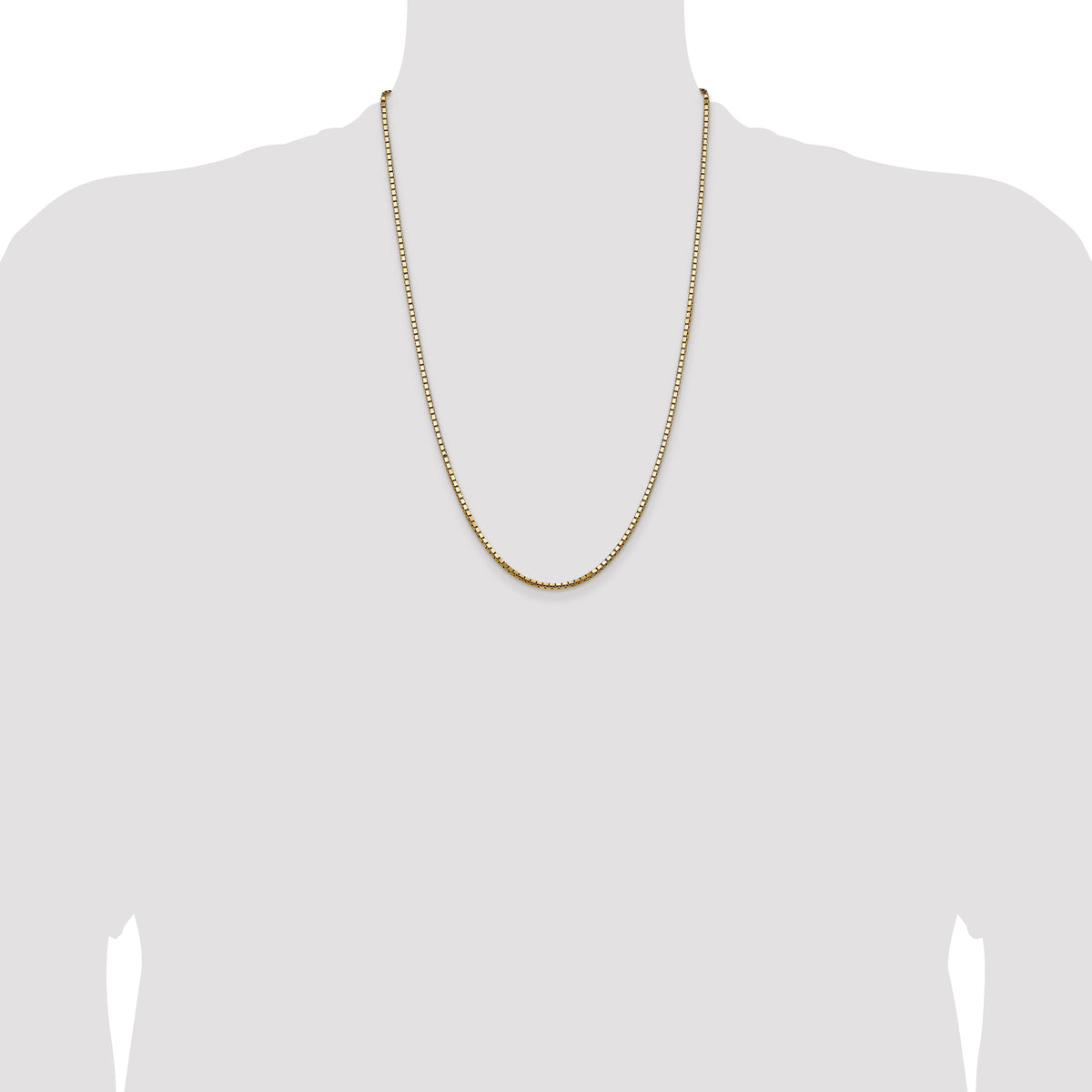 Gold (10K & 14K) Box Chain - 14k Yellow Gold / 24 in / 2.5 mm