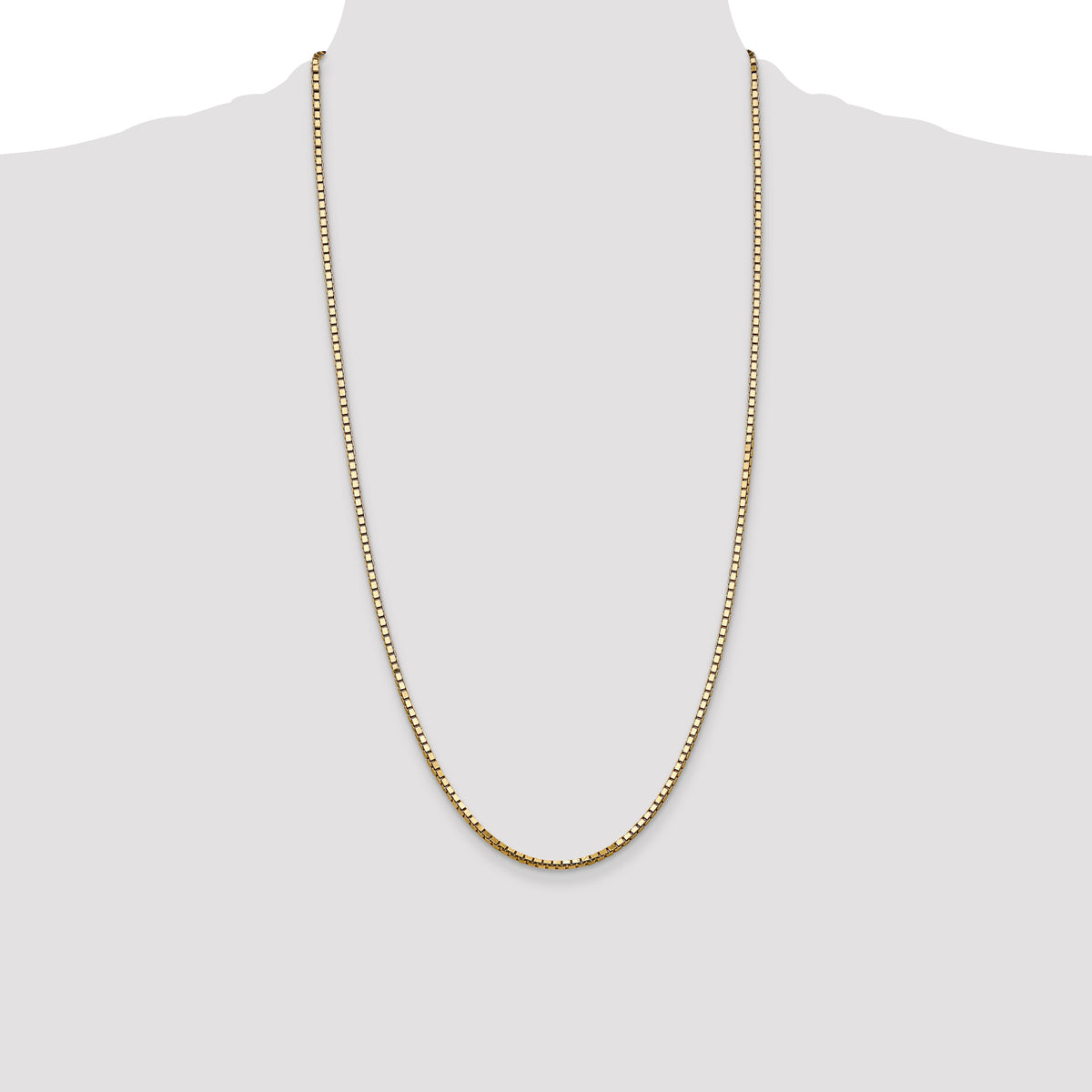 Gold (10K & 14K) Box Chain - 14k Yellow Gold / 28 in / 2.5 mm