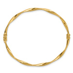 Hinged Bangle - 14k Yellow Gold / Polished Twisted