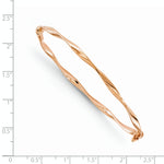 Hinged Bangle - 14k Rose Gold / Polished Twisted