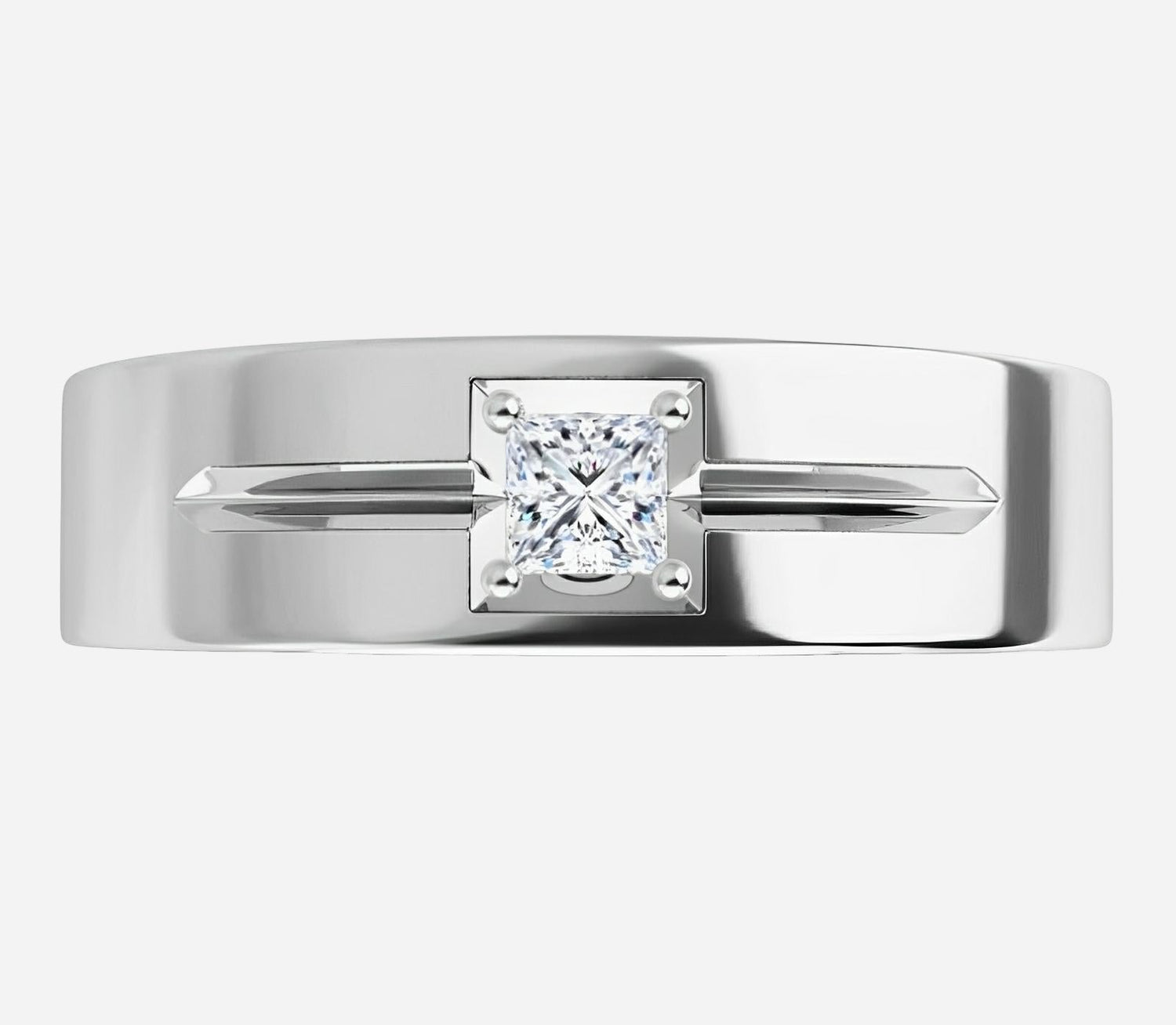 Wedding band ring yellow gold and natural diamond