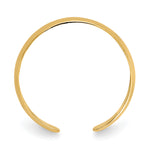 High Polished 2.5mm Band Toe Ring - 14k Yellow Gold