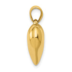 Gold 3D Heart Pendant - 14k Yellow Gold