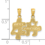 14k BEST FRIENDS 2-Piece Break-apart Puzzle Pieces Charm
