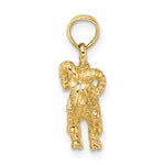 Gold 3D Zodiac Charm - Aries
