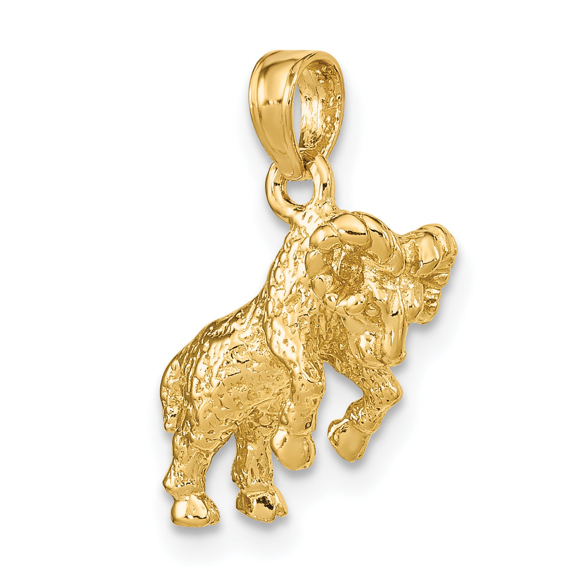 Gold 3D Zodiac Charm - Aries