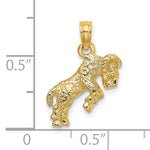 Gold 3D Zodiac Charm - Aries