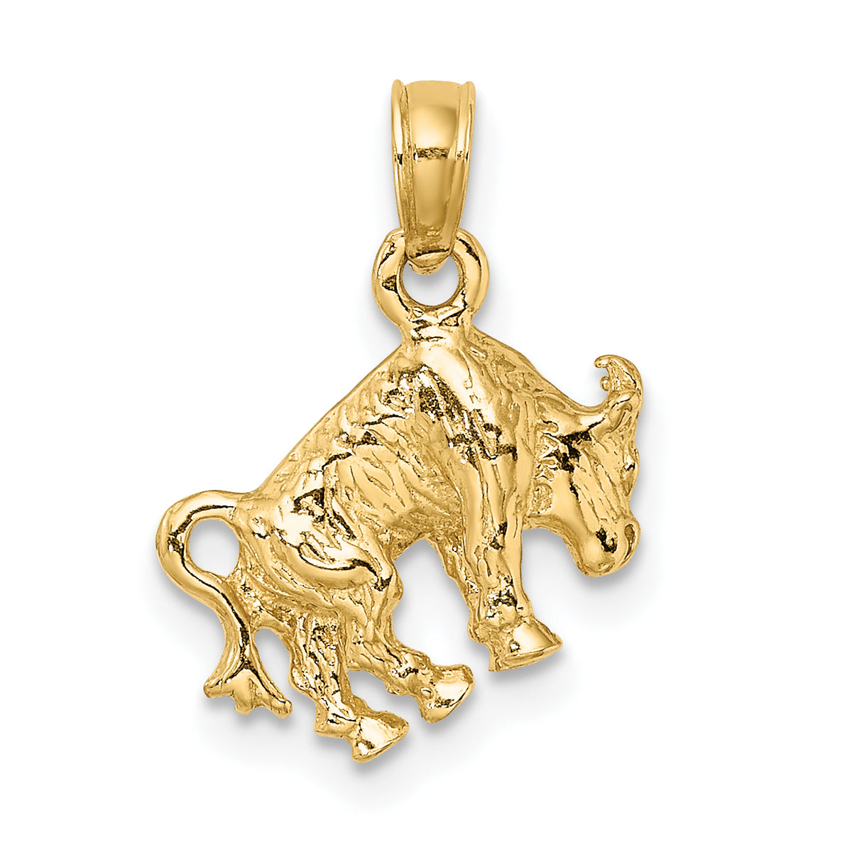 Gold 3D Zodiac Charm - Taurus