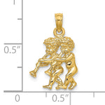 Gold 3D Zodiac Charm - Gemini