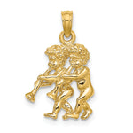 Gold 3D Zodiac Charm - Gemini