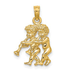 Gold 3D Zodiac Charm - Gemini