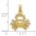 Gold 3D Zodiac Charm - Cancer
