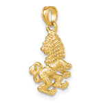 Gold 3D Zodiac Charm - Leo
