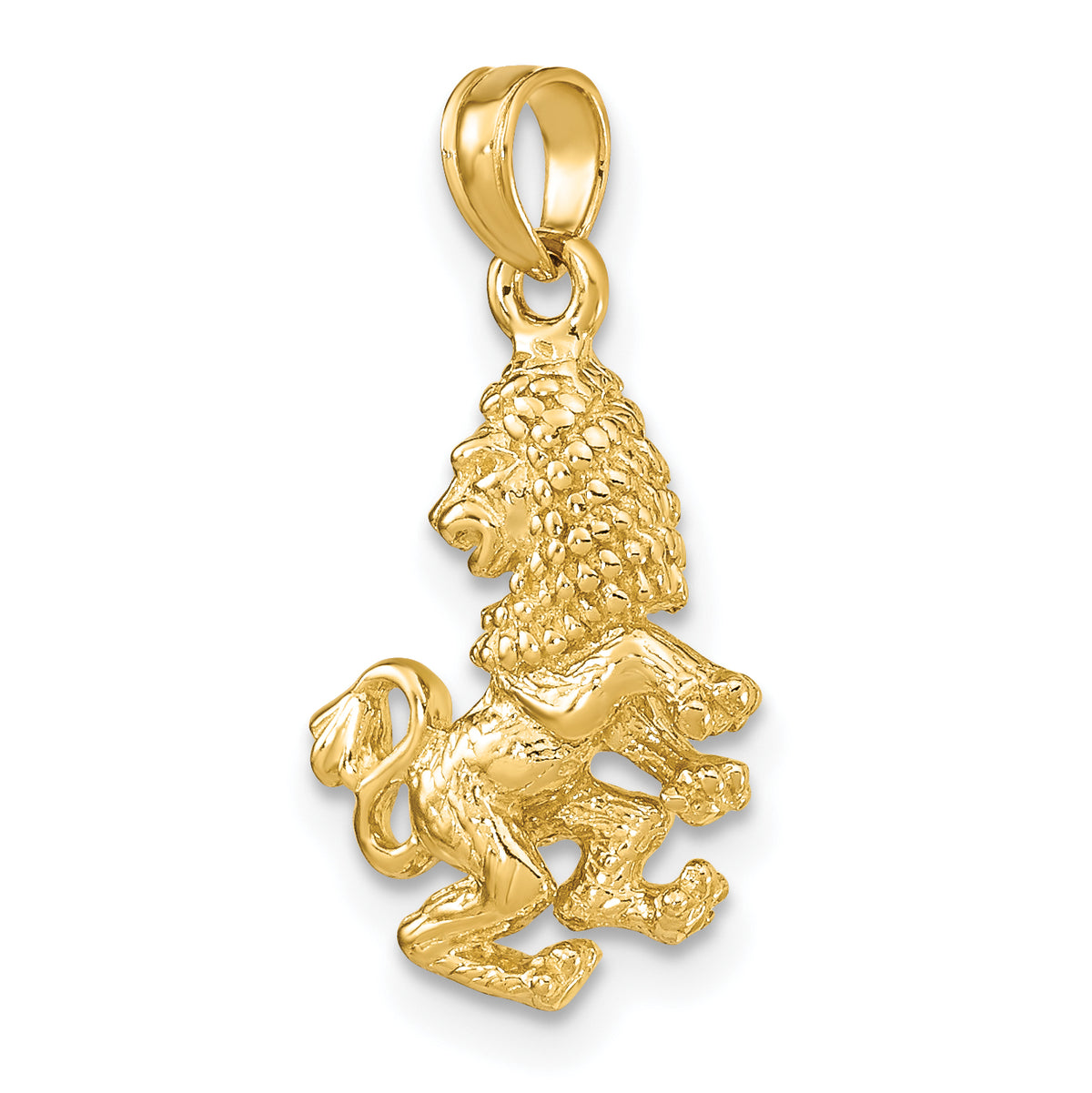 Gold 3D Zodiac Charm - Leo